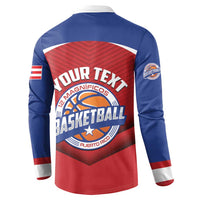 Personalized Puerto Rico Basketball Button Sweatshirt Magnificos Go Champion