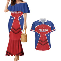 Personalized Puerto Rico Basketball Couples Matching Mermaid Dress and Hawaiian Shirt Magnificos Go Champion