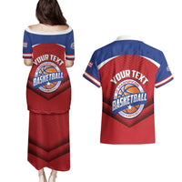 Personalized Puerto Rico Basketball Couples Matching Puletasi and Hawaiian Shirt Magnificos Go Champion