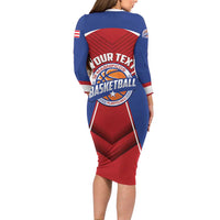 Personalized Puerto Rico Basketball Family Matching Long Sleeve Bodycon Dress and Hawaiian Shirt Magnificos Go Champion