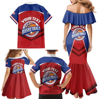 Personalized Puerto Rico Basketball Family Matching Mermaid Dress and Hawaiian Shirt Magnificos Go Champion