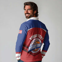 Personalized Puerto Rico Basketball Long Sleeve Polo Shirt Magnificos Go Champion