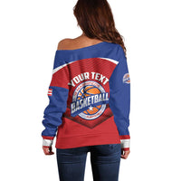 Personalized Puerto Rico Basketball Off Shoulder Sweater Magnificos Go Champion