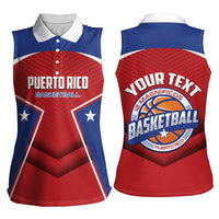 Personalized Puerto Rico Basketball Women Sleeveless Polo Shirt Magnificos Go Champion