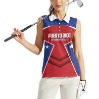 Personalized Puerto Rico Basketball Women Sleeveless Polo Shirt Magnificos Go Champion