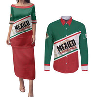 Personalized Mexico Basketball Couples Matching Puletasi and Long Sleeve Button Shirt Guerreros Go Champion