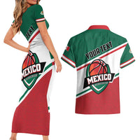 Personalized Mexico Basketball Couples Matching Short Sleeve Bodycon Dress and Hawaiian Shirt Guerreros Go Champion