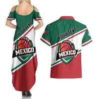 Personalized Mexico Basketball Couples Matching Summer Maxi Dress and Hawaiian Shirt Guerreros Go Champion