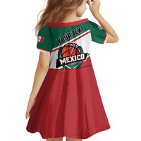 Personalized Mexico Basketball Family Matching Mermaid Dress and Hawaiian Shirt Guerreros Go Champion
