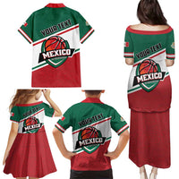Personalized Mexico Basketball Family Matching Puletasi and Hawaiian Shirt Guerreros Go Champion