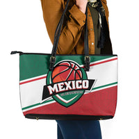 Mexico Basketball Leather Tote Bag Guerreros Go Champion
