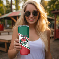 Personalized Mexico Basketball Skinny Tumbler Guerreros Go Champion