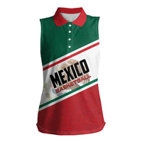 Personalized Mexico Basketball Women Sleeveless Polo Shirt Guerreros Go Champion