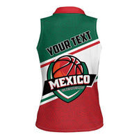 Personalized Mexico Basketball Women Sleeveless Polo Shirt Guerreros Go Champion