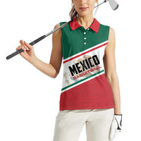 Personalized Mexico Basketball Women Sleeveless Polo Shirt Guerreros Go Champion