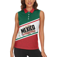 Personalized Mexico Basketball Women Sleeveless Polo Shirt Guerreros Go Champion