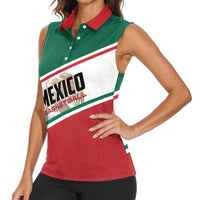 Personalized Mexico Basketball Women Sleeveless Polo Shirt Guerreros Go Champion