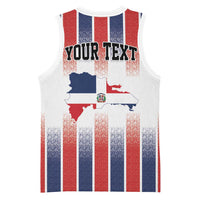 Personalized Dominican Republic Basketball Jersey Stripe Stylized