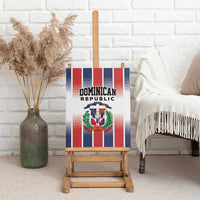 Dominican Republic Canvas Wall Art Stripe Stylized