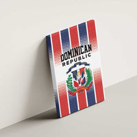 Dominican Republic Canvas Wall Art Stripe Stylized