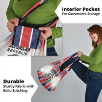 Dominican Republic Grocery Bag Stripe Stylized