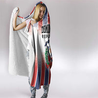 Dominican Republic Hooded Blanket Stripe Stylized