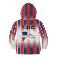 Personalized Dominican Republic Kid Hoodie Stripe Stylized