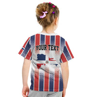 Personalized Dominican Republic Kid T Shirt Stripe Stylized