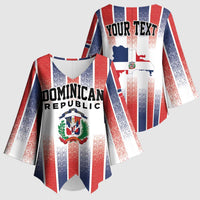 Personalized Dominican Republic Kimono Sleeve Blouse Stripe Stylized