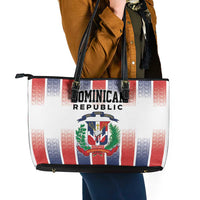 Dominican Republic Leather Tote Bag Stripe Stylized
