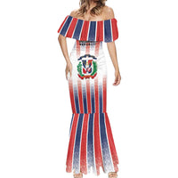 Personalized Dominican Republic Mermaid Dress Stripe Stylized