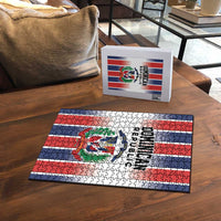 Dominican Republic Puzzle Stripe Stylized