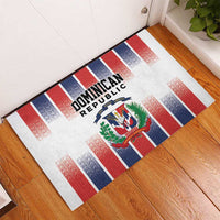 Dominican Republic Rubber Doormat Stripe Stylized