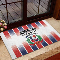 Dominican Republic Rubber Doormat Stripe Stylized