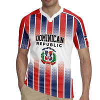 Personalized Dominican Republic Rugby Jersey Stripe Stylized