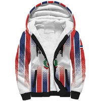 Personalized Dominican Republic Sherpa Hoodie Stripe Stylized