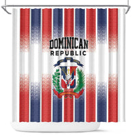 Dominican Republic Shower Curtain Stripe Stylized