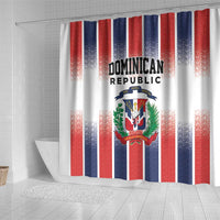 Dominican Republic Shower Curtain Stripe Stylized