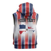 Personalized Dominican Republic Sleeveless Hoodie Stripe Stylized