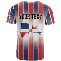 Personalized Dominican Republic T Shirt Stripe Stylized