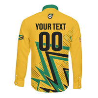 Custom Football 2026 Jamaica Long Sleeve Button Shirt All A Wi One Team