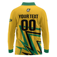 Custom Football 2026 Jamaica Long Sleeve Polo Shirt All A Wi One Team