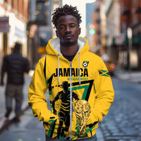 Custom Football 2026 Jamaica Zip Hoodie All A Wi One Team