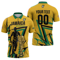 Custom Football 2026 Jamaica Zipper Polo Shirt All A Wi One Team
