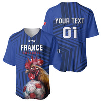 Custom France 2024 Football Baseball Jersey Allez Les Bleus - Wonder Print Shop