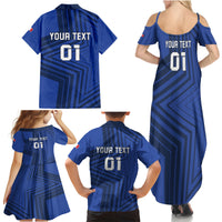 Custom France 2024 Football Family Matching Summer Maxi Dress and Hawaiian Shirt Allez Les Bleus - Wonder Print Shop
