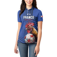 Custom France 2024 Football Women Polo Shirt Allez Les Bleus - Wonder Print Shop