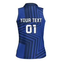 Custom France 2024 Football Women Sleeveless Polo Shirt Allez Les Bleus - Wonder Print Shop