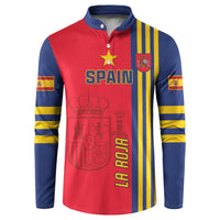 Custom Spain 2024 Football Button Sweatshirt La Roja Go Champions - Wonder Print Shop