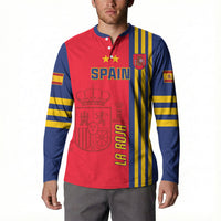 Custom Spain 2024 Football Button Sweatshirt La Roja Go Champions - Wonder Print Shop